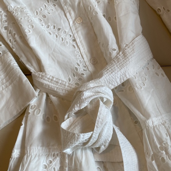 ZARA BELTED SHIRTDRESS SIZE
XL Midi dress Tied self belt embroidered eyelet  XS - Picture 15 of 17